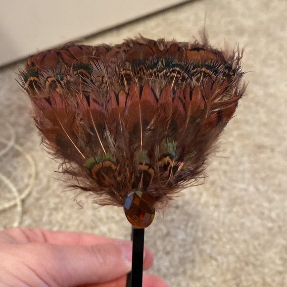 🆕Beautiful Vintage Style Feather Headband- REAL FEATHERS - Picture 3 of 3